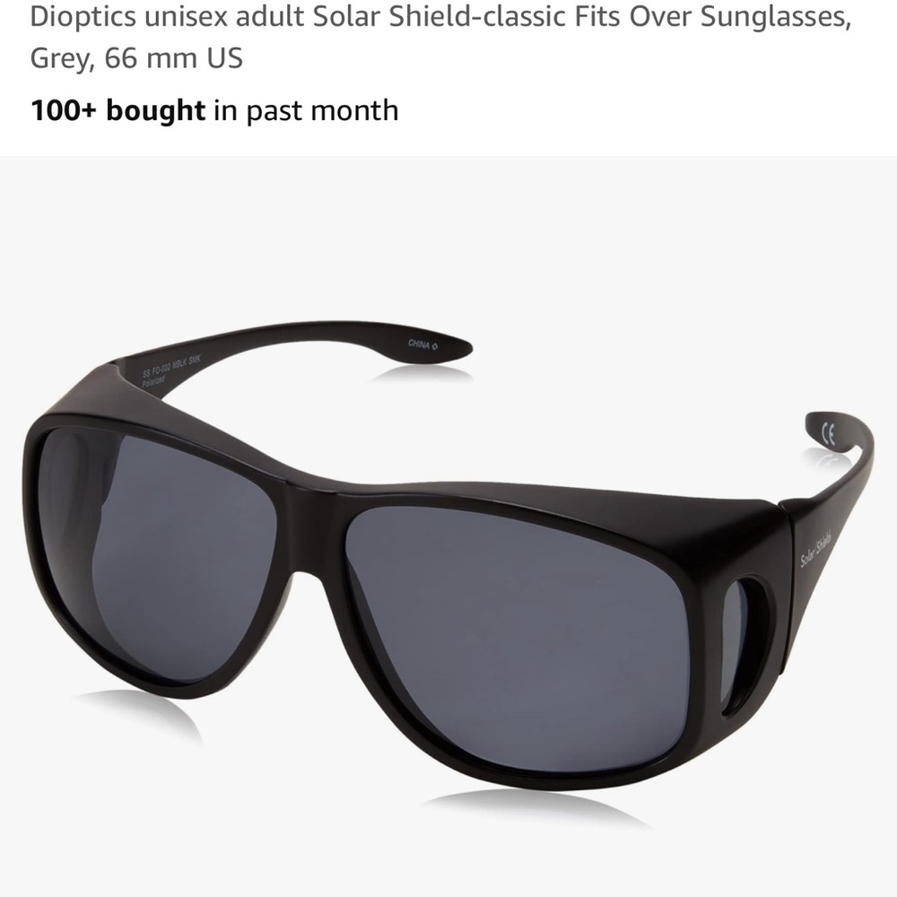 NEW! Dioptics unisex adult Solar Shield-classic Fits Over Sunglasses